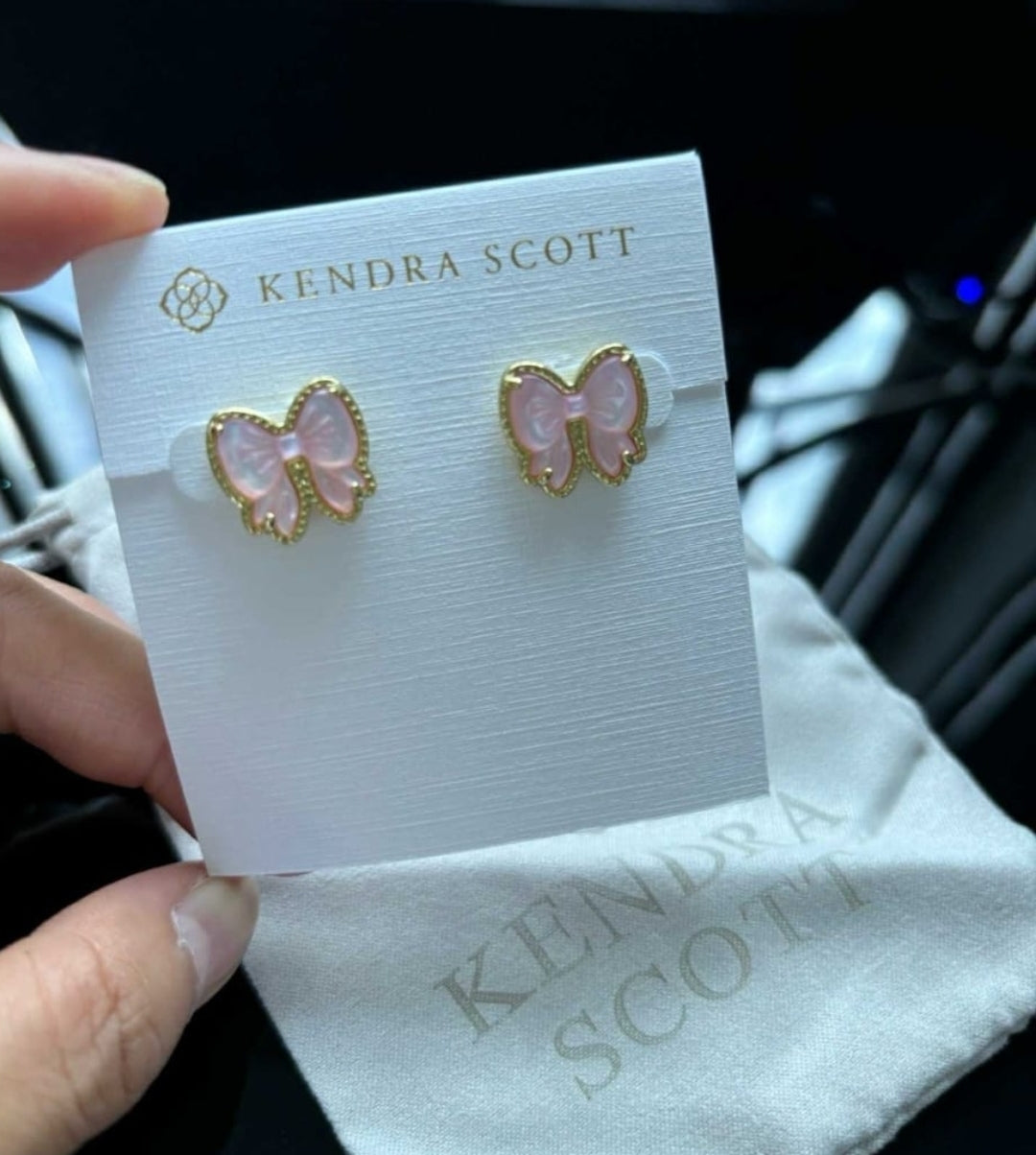 KS bow earrings