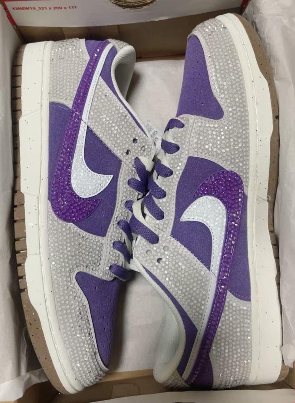 Rhinestone N!k€ adult sneakers