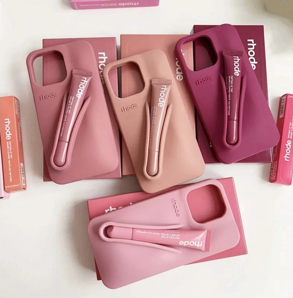 Rh○d€ iPhone case & lipgloss set