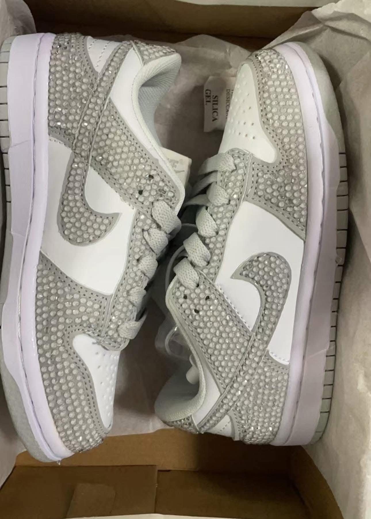 Rhinestone N!k€ adult sneakers